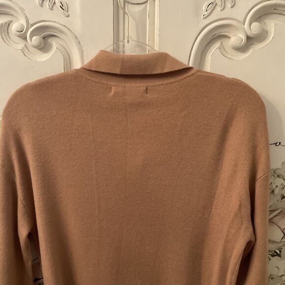 Heartloom Melina Cardigan Dress Women's S Camel Button Front Pockets Midi Belted - Picture 10 of 13